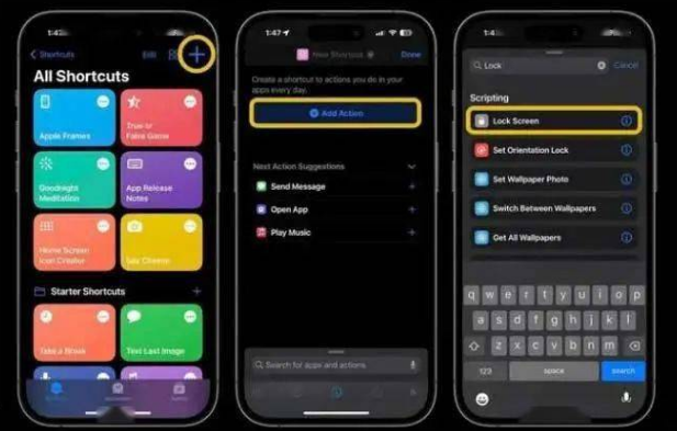乡城苹果14锁屏维修店分享iPhone14升级iOS16.4后如何创建锁屏快捷方式 