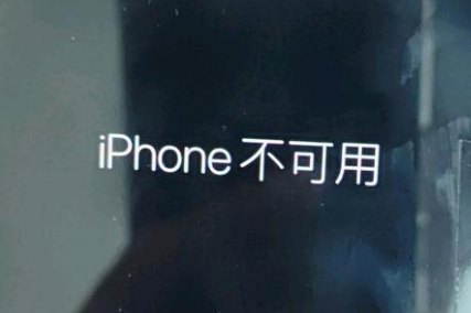 乡城苹果服务网点分享锁屏界面显示“iPhone 不可用”如何解决 