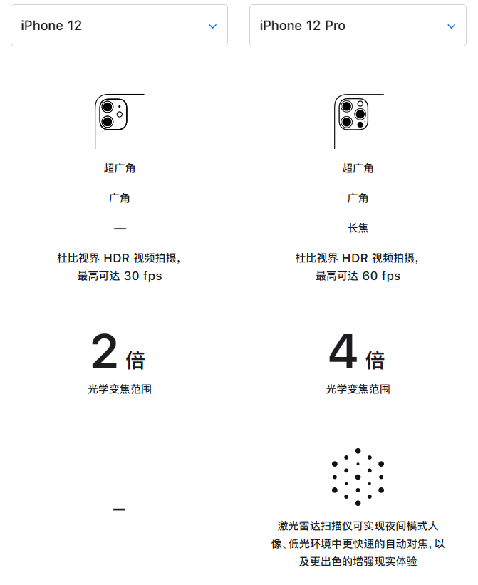 乡城苹果手机维修分享苹果 iPhone 12 与 iPhone 12 Pro 选哪款 